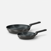 Zestaw patelni Meda 5.0 Economy, ø 20 cm + ø 26 cm, 2 części - Patelnie z nieprzywierającą powłoką ceramiczną, kolor czarny