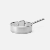 Głęboka patelnia Core Standard, ø 24 cm (2,5 l) - Patelnia bez nitów z jednowarstwowej stali nierdzewnej, z pokrywką