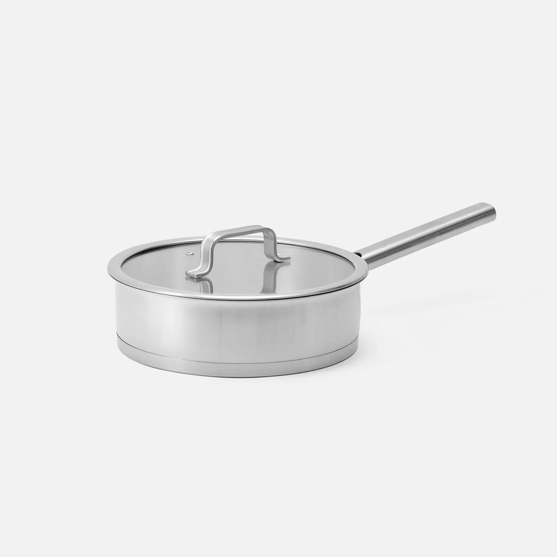 Głęboka patelnia Core Standard, ø 24 cm (2,5 l) - Patelnia bez nitów z jednowarstwowej stali nierdzewnej, z pokrywką