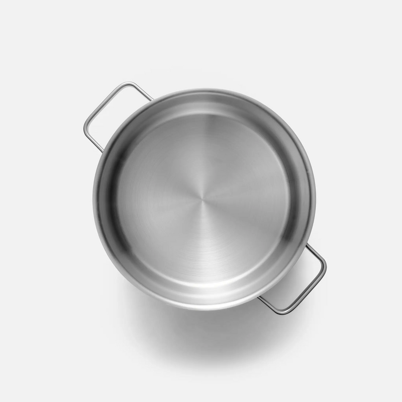 Garnek Core Standard, ø 24 cm (5,5 l) - Garnek bez nitów z jednowarstwowej stali nierdzewnej, z pokrywką