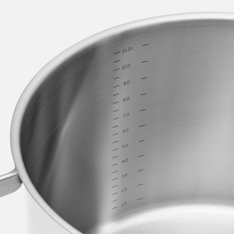 Garnek Core Standard, ø 28 cm (11 l) - Garnek bez nitów z jednowarstwowej stali nierdzewnej, z pokrywką