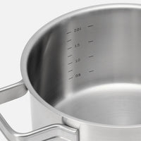 Garnek Core Standard, ø 18 cm (2 l) - Garnek bez nitów z jednowarstwowej stali nierdzewnej, z pokrywką