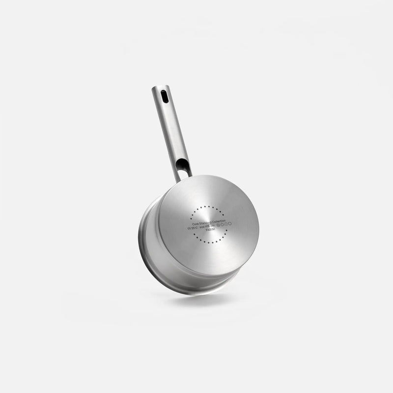 Rondel Core Standard, ø 16 cm (1,5 l) - Rondel bez nitów z jednowarstwowej stali nierdzewnej, z pokrywką