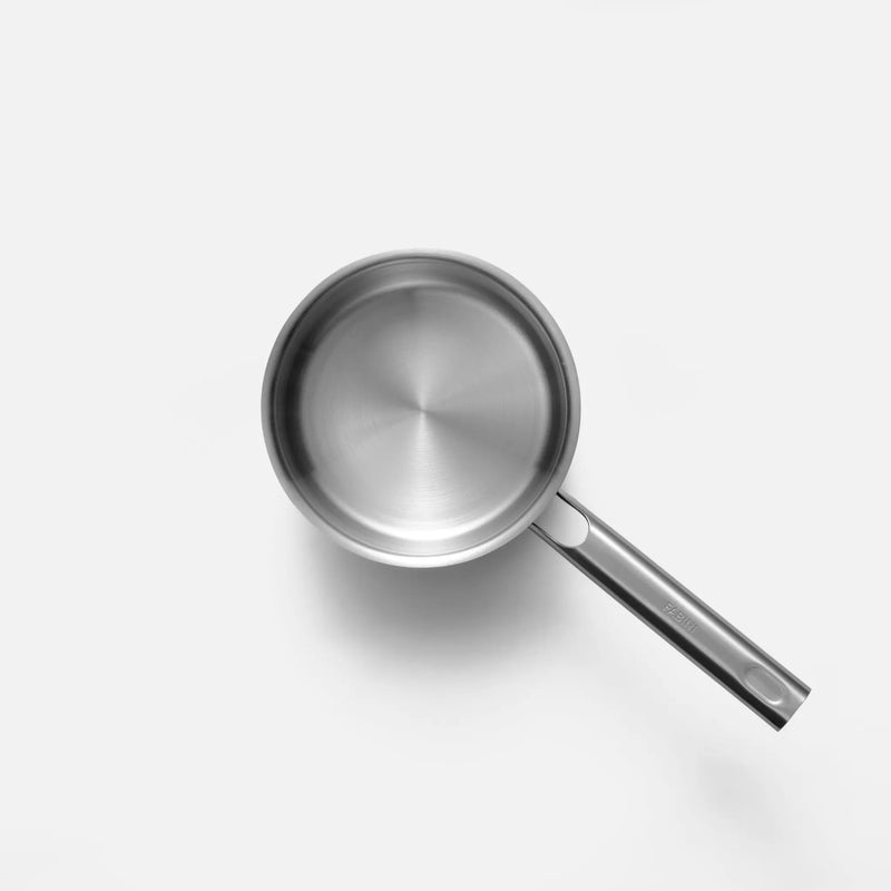 Rondel Core Standard, ø 16 cm (1,5 l) - Rondel bez nitów z jednowarstwowej stali nierdzewnej, z pokrywką