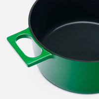 Garnek Mattia 3.0 Standard, ø 26 cm (5,5 l) - Garnek żeliwny emaliowany z pokrywką, błyszczący zielony