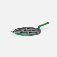 Patelnia do racuchów Mattia 3.0 Standard, ø 26 cm - Patelnia żeliwna emaliowana, błyszcząca zielona