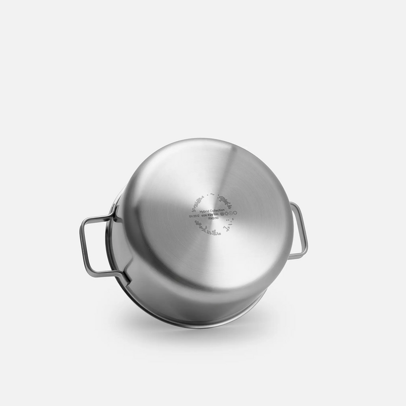 Garnek Hybrid Standard, ø 24 cm (4 l) - Garnek bez nitów z wielowarstwowej stali nierdzewnej z hybrydową powłoką ceramiczną, z pokrywką