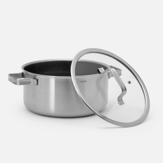 Garnek Hybrid Standard, ø 24 cm (4 l) - Garnek bez nitów z wielowarstwowej stali nierdzewnej z hybrydową powłoką ceramiczną, z pokrywką