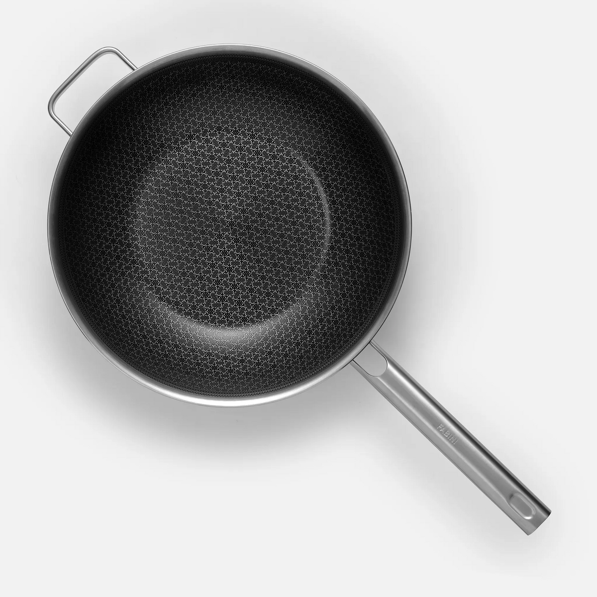 Patelnia wok Hybrid Standard, ø 30 cm - Patelnia bez nitów z wielowarstwowej stali nierdzewnej z hybrydową powłoką ceramiczną, z pokrywką