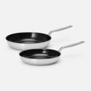 Zestaw patelni Lucca 4.0 Pro, ø 26 cm + ø 30 cm, 2 części - Nieprzywierające patelnie bez nitów z wielowarstwowej stali nierdzewnej z powłoką ceramiczną
