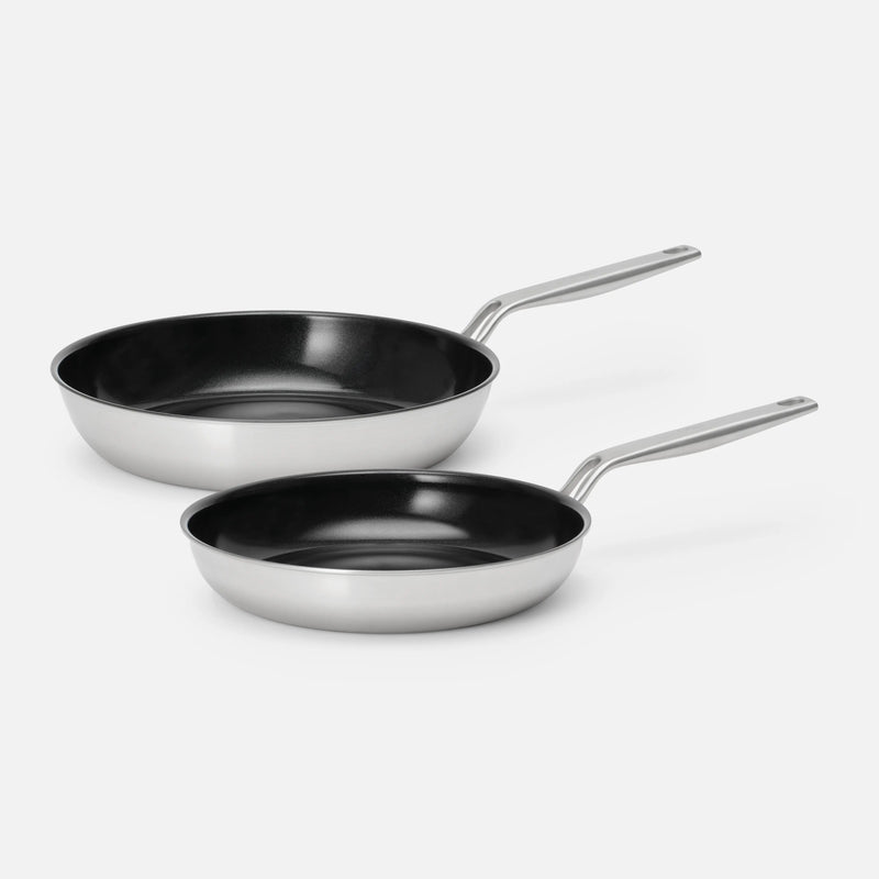 Zestaw patelni Lucca 4.0 Pro, ø 26 cm + ø 30 cm, 2 części - Nieprzywierające patelnie bez nitów z wielowarstwowej stali nierdzewnej z powłoką ceramiczną