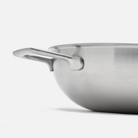 Patelnia wok Lucca 4.0 Pro, ø 30 cm - Nieprzywierająca patelnia bez nitów z wielowarstwowej stali nierdzewnej z powłoką ceramiczną z pokrywką
