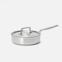 Głęboka patelnia Lucca 4.0 Pro, ø 24 cm (2,5 l) - Nieprzywierająca patelnia bez nitów z wielowarstwowej stali nierdzewnej z powłoką ceramiczną z pokrywką