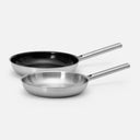 Zestaw patelni Lucca 4.0 Standard, ø 26 cm, 2 części - Patelnia bez nitów z wielowarstwowej stali nierdzewnej + nieprzywierająca patelnia bez nitów z wielowarstwowej stali nierdzewnej z powłoką ceramiczną