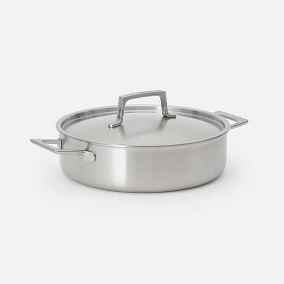 Patelnia do serwowania Lucca 4.0 Pro, ø 28 cm (4 l) - Patelnia bez nitów z wielowarstwowej stali nierdzewnej z pokrywką