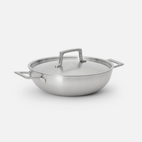 Stożkowa patelnia do serwowania Lucca 4.0 Pro, ø 28 cm (3,5 l) - Patelnia bez nitów z wielowarstwowej stali nierdzewnej z pokrywką