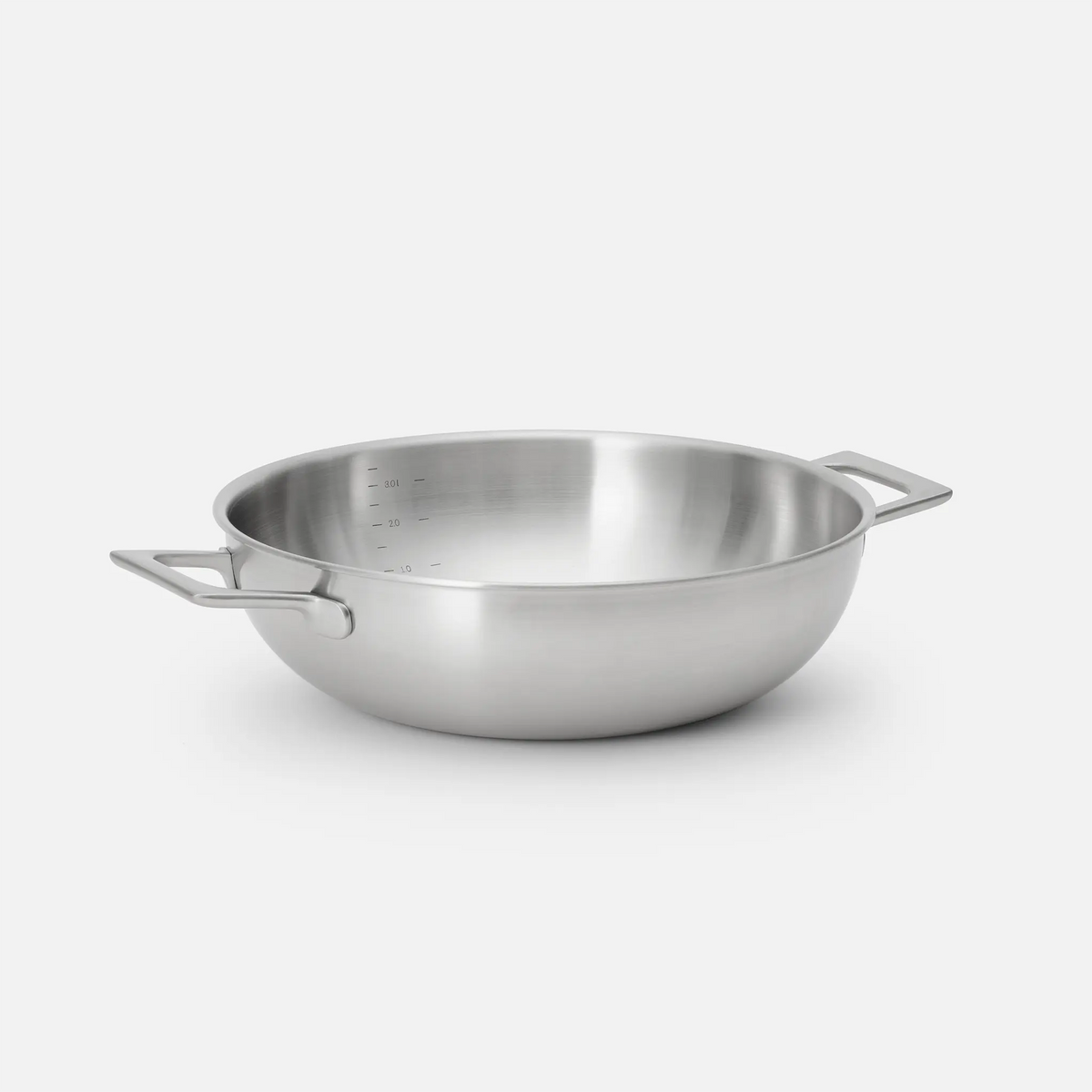 Stożkowa patelnia do serwowania Lucca 4.0 Pro, ø 28 cm (3,5 l) - Patelnia bez nitów z wielowarstwowej stali nierdzewnej z pokrywką