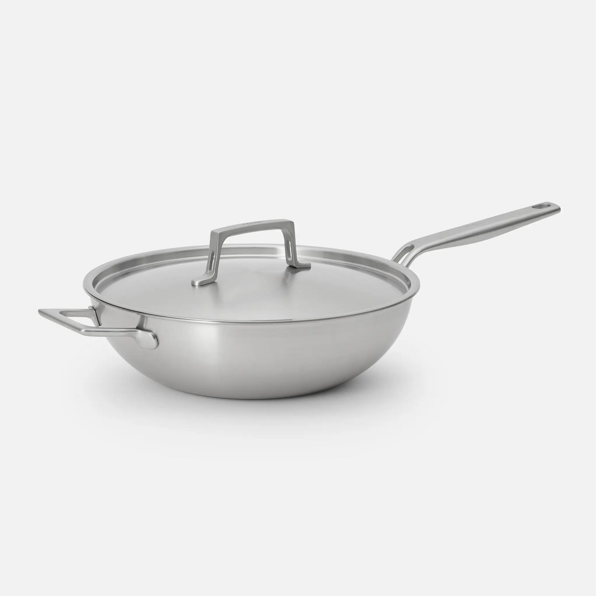 Patelnia wok Lucca 4.0 Pro, ø 30 cm - Nieprzywierająca patelnia bez nitów z wielowarstwowej stali nierdzewnej z powłoką ceramiczną z pokrywką