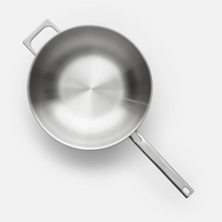 Patelnia wok Lucca 4.0 Pro, ø 30 cm - Patelnia bez nitów z wielowarstwowej stali nierdzewnej z pokrywką