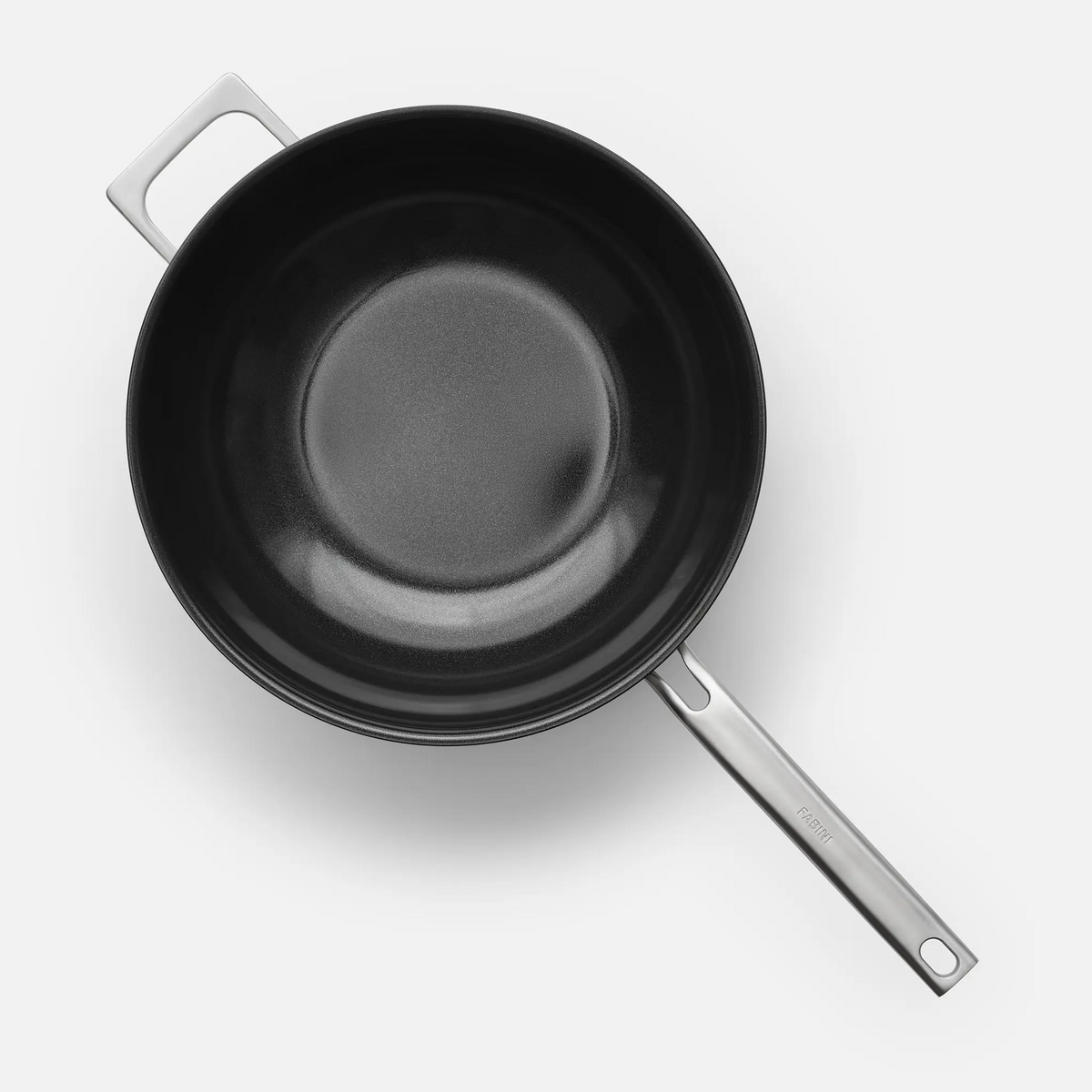 Patelnia wok Lucca 4.0 Pro, ø 30 cm - Nieprzywierająca patelnia bez nitów z wielowarstwowej stali nierdzewnej z powłoką ceramiczną z pokrywką