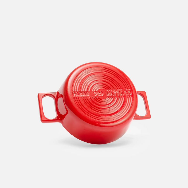 Garnek Mattia 3.0 Standard, ø 20 cm (2 l) - Garnek żeliwny emaliowany z pokrywką, błyszczący czerwony