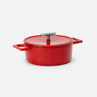 Garnek Mattia 3.0 Standard, ø 20 cm (2 l) - Garnek żeliwny emaliowany z pokrywką, błyszczący czerwony
