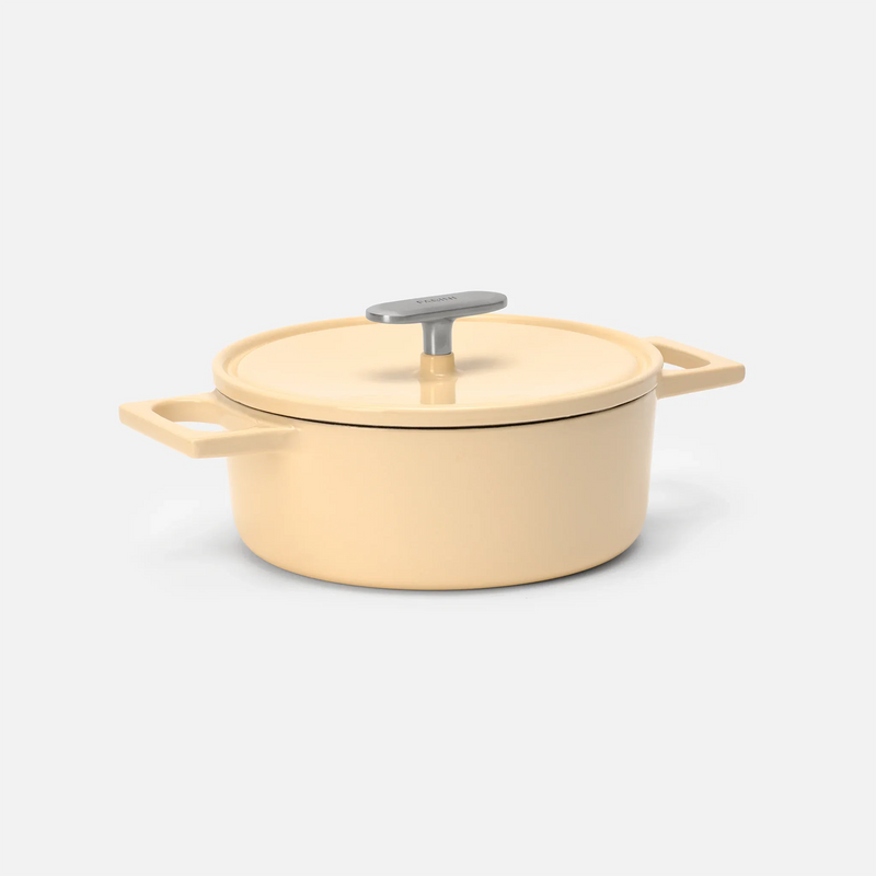 Garnek Mattia 3.0 Standard, ø 20 cm (2 l) - Garnek żeliwny emaliowany z pokrywką, błyszczący kremowy