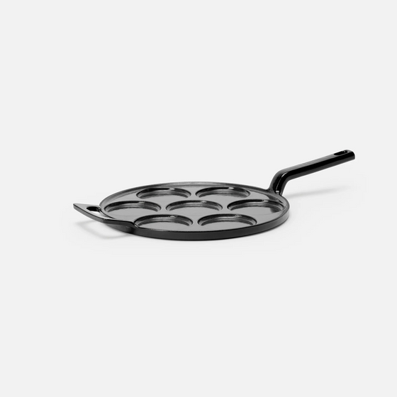 Patelnia do racuchów Mattia 3.0 Standard, ø 26 cm - Patelnia żeliwna emaliowana, błyszcząca czarna
