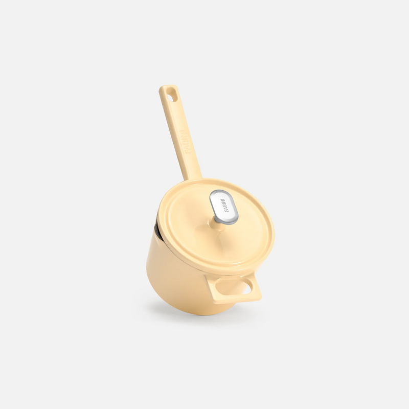 Rondel Mattia 3.0 Standard, ø 14 cm (1,65 l) - Rondel żeliwny emaliowany z pokrywką, błyszczący kremowy
