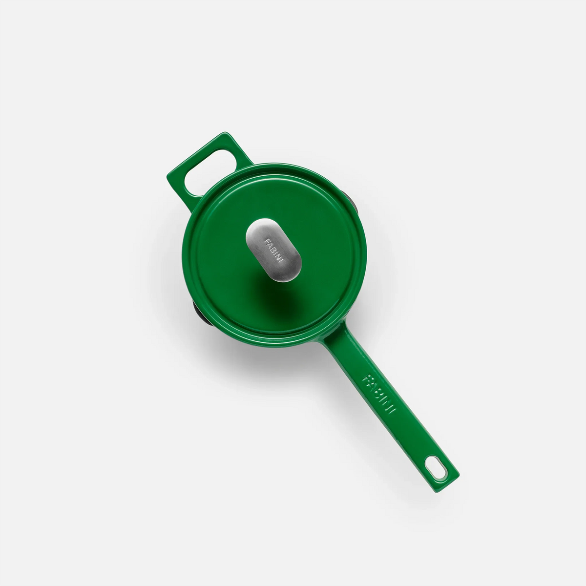 Rondel Mattia 3.0 Standard, ø 14 cm (1,65 l) - Rondel żeliwny emaliowany z pokrywką, błyszczący zielony
