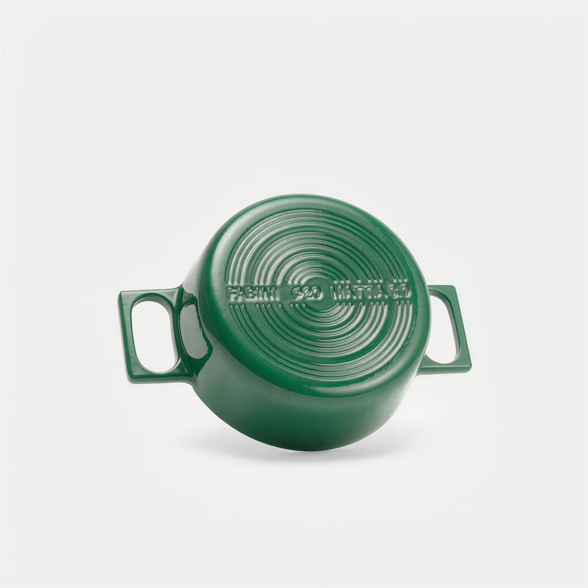 Garnek Mattia 3.0 Standard, ø 20 cm (2 l) - Garnek żeliwny emaliowany z pokrywką, błyszczący zielony