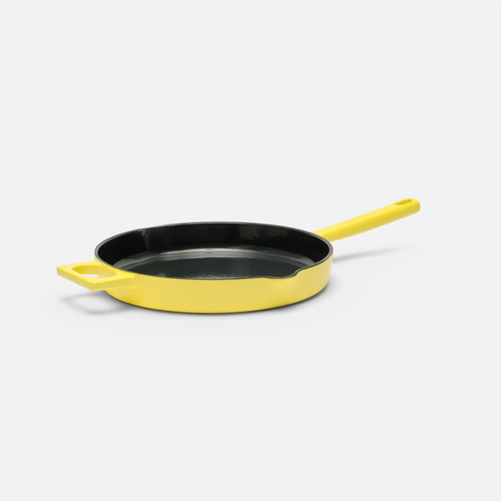 Patelnia Mattia 3.0 Standard, ø 26 cm - Patelnia żeliwna emaliowana, błyszcząca maślano-żółta