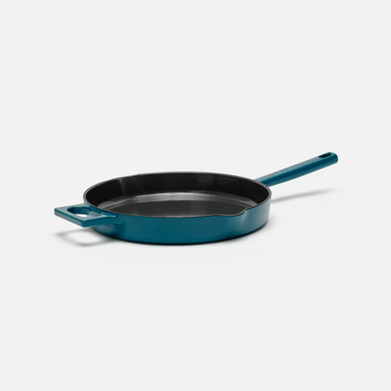 Patelnia Mattia 3.0 Standard, ø 26 cm - Patelnia żeliwna emaliowana, błyszcząca morska