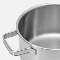 Zestaw garnków Lucca 4.0 Standard, 6 części - Naczynia bez nitów z wielowarstwowej stali nierdzewnej