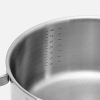 Niski garnek Lucca 4.0 Standard, ø 24 cm (4 l) - Garnek bez nitów z wielowarstwowej stali nierdzewnej z pokrywką