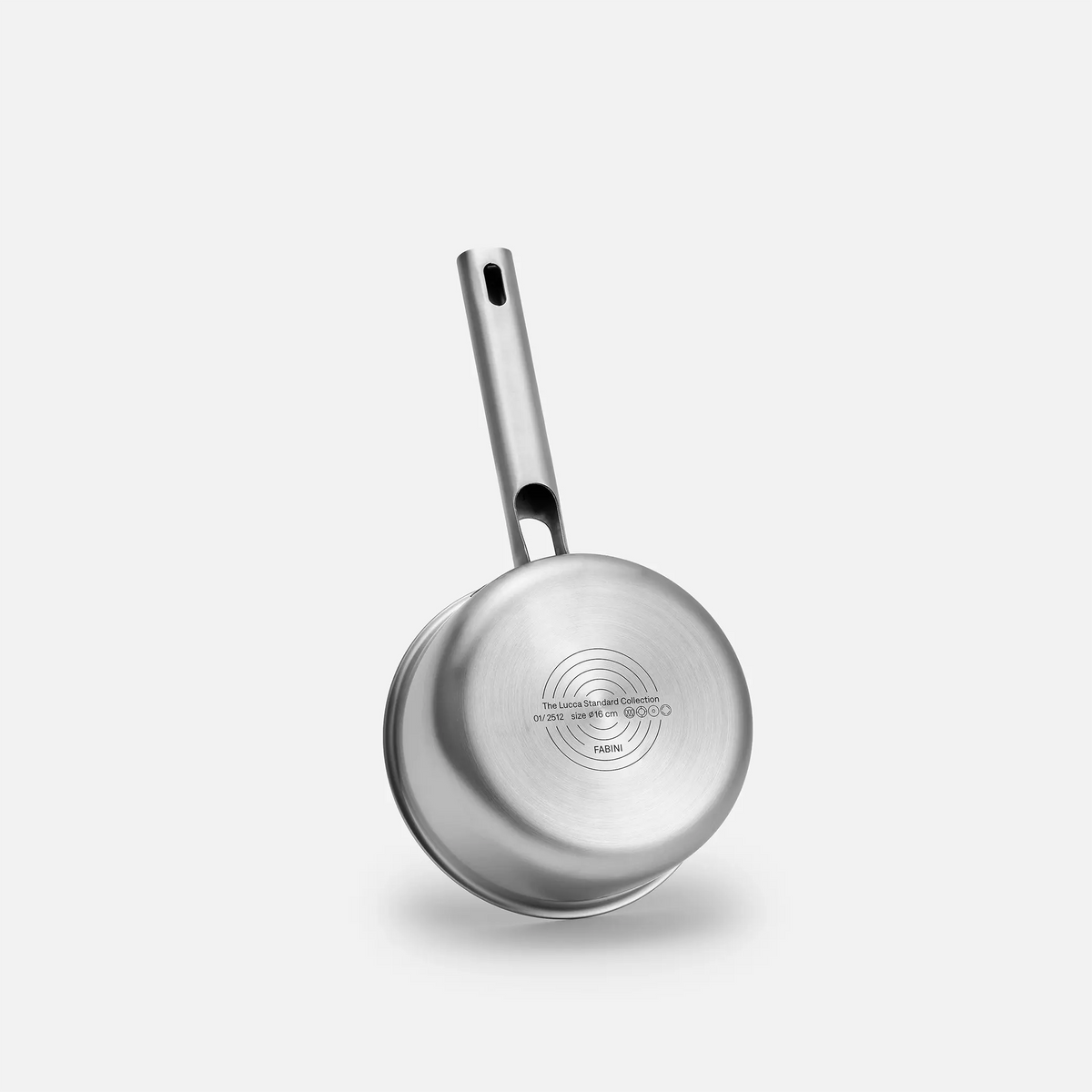 Rondel Lucca 4.0 Standard, ø 16 cm (1,2 l) - Rondel bez nitów z wielowarstwowej stali nierdzewnej z pokrywką
