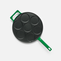 Patelnia do racuchów Mattia 3.0 Standard, ø 26 cm - Patelnia żeliwna emaliowana, błyszcząca zielona