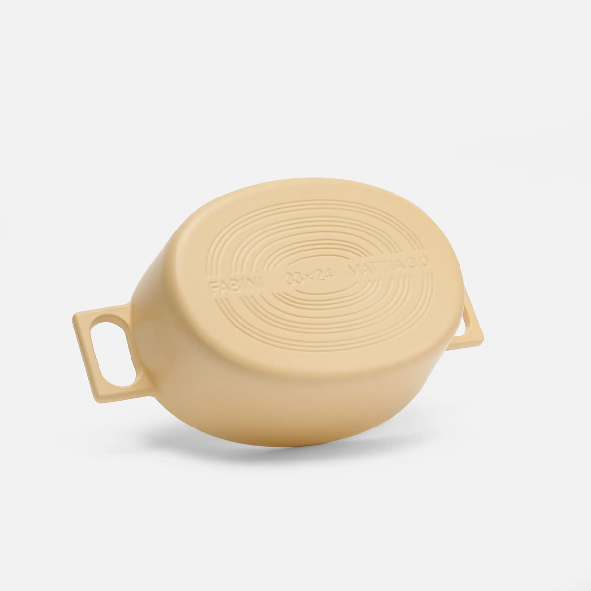 Owalna brytfanna Mattia 3.0 Standard, 33×25 cm - Brytfanna żeliwna emaliowana z pokrywką, błyszcząca kremowa