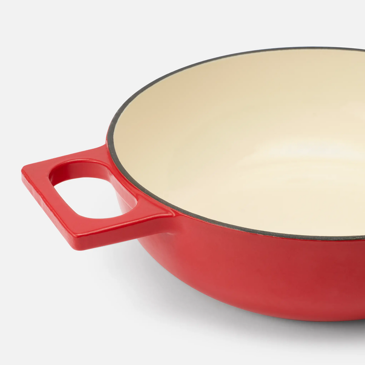 Patelnia do serwowania Mattia 3.0 Standard, ø 26 cm - Patelnia żeliwna emaliowana z pokrywką, matowa czerwona