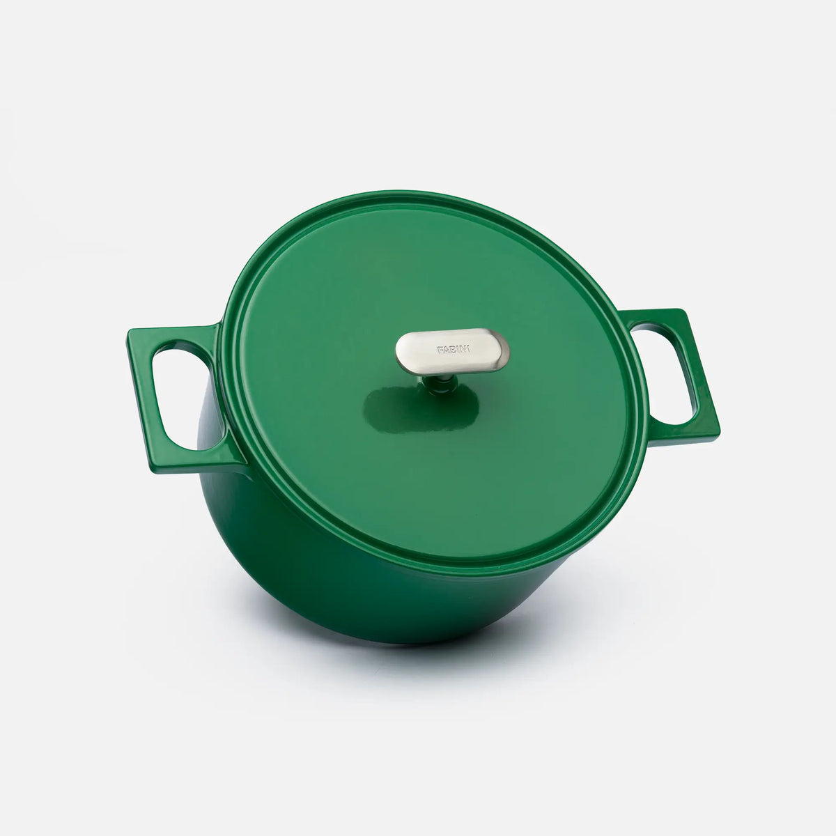 Garnek Mattia 3.0 Standard, ø 26 cm (5,5 l) - Garnek żeliwny emaliowany z pokrywką, błyszczący zielony
