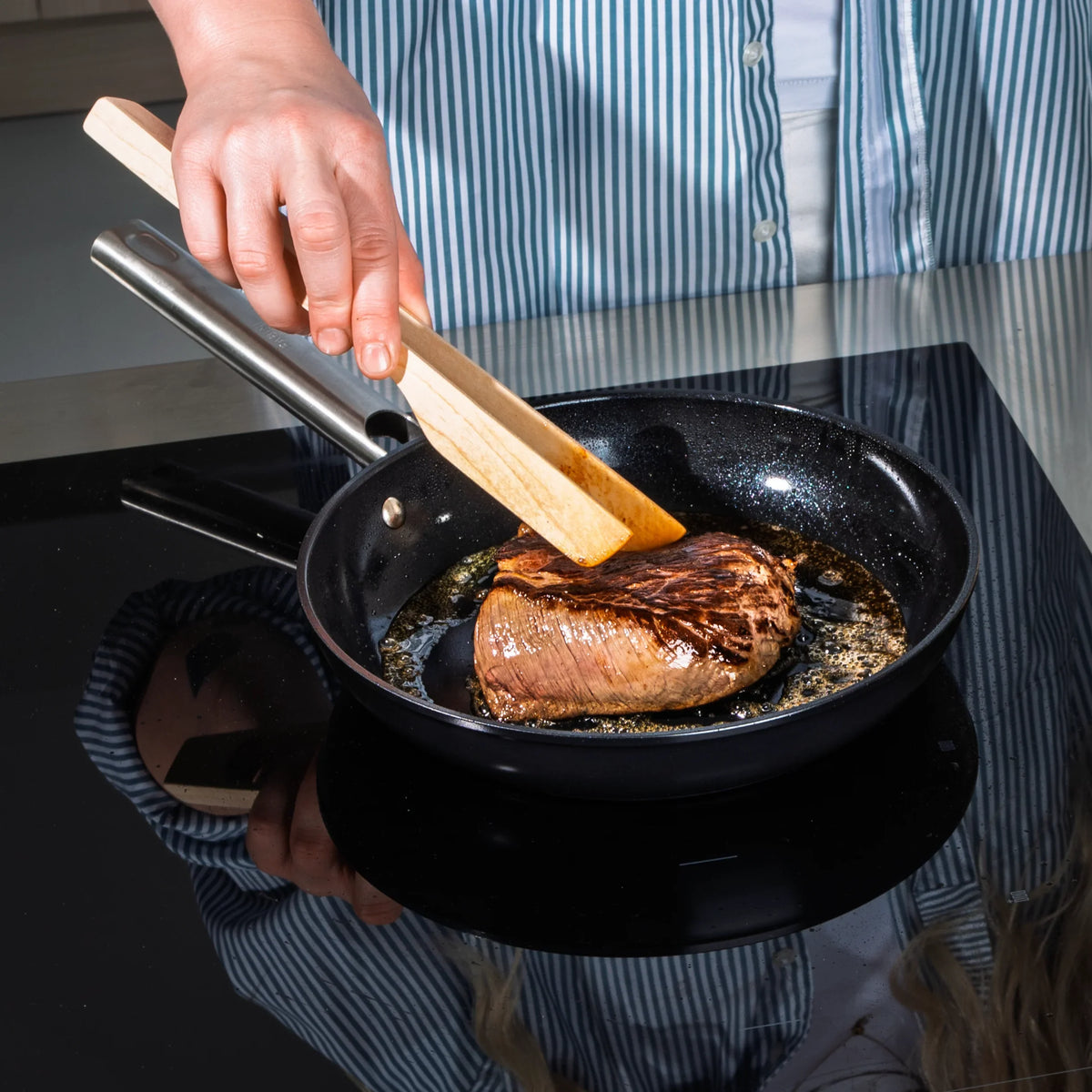 Zestaw patelni Meda 5.0 Standard, ø 20 cm + ø 26 cm, 2 części - Patelnie z nieprzywierającą powłoką ceramiczną, kolor czarny