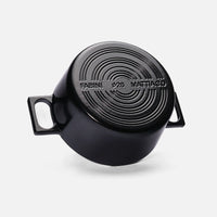 Garnek Mattia 3.0 Standard, ø 26 cm (5,5 l) - Garnek żeliwny emaliowany z pokrywką, błyszczący czarny