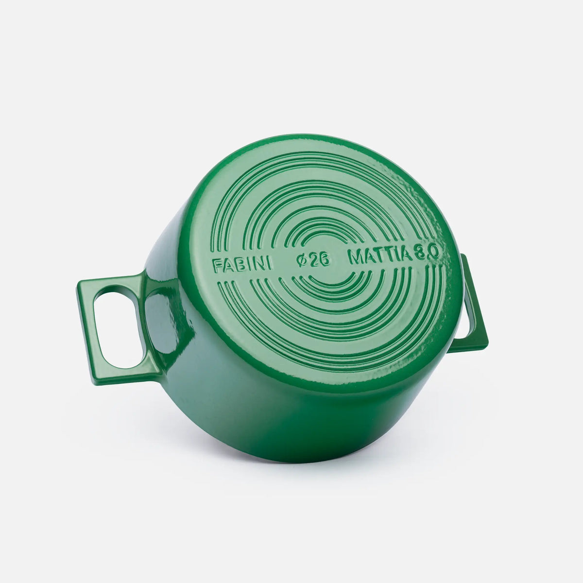 Garnek Mattia 3.0 Standard, ø 26 cm (5,5 l) - Garnek żeliwny emaliowany z pokrywką, błyszczący zielony