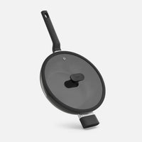 Patelnia wok Meda 5.0 Economy, ø 28 cm - Patelnia z nieprzywierającą powłoką ceramiczną z pokrywką, kolor czarny