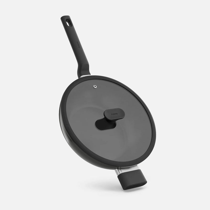 Patelnia wok Meda 5.0 Economy, ø 28 cm - Patelnia z nieprzywierającą powłoką ceramiczną z pokrywką, kolor czarny