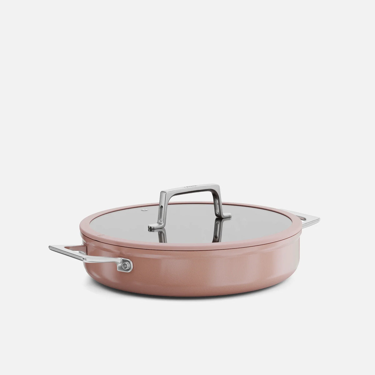 Patelnia do serwowania Meda 5.0 Pro, ø 28 cm - Patelnia z nieprzywierającą powłoką ceramiczną z pokrywką, kolor brzoskwiniowy