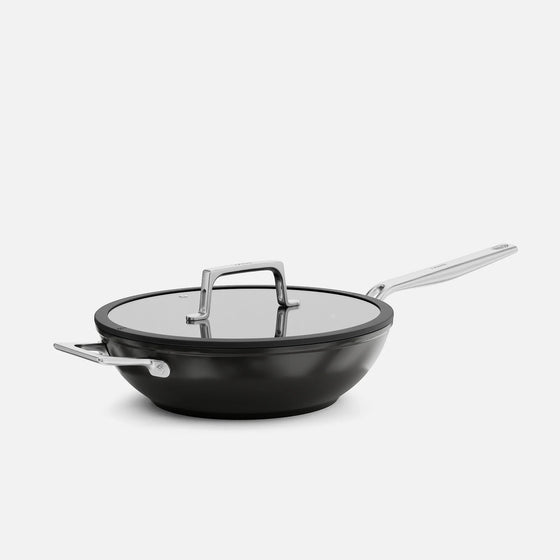 Patelnia wok Meda 5.0 Pro, ø 28 cm - Patelnia z nieprzywierającą powłoką ceramiczną z pokrywką, kolor czarny