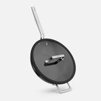 Patelnia wok Meda 5.0 Pro, ø 28 cm - Patelnia z nieprzywierającą powłoką ceramiczną z pokrywką, kolor czarny