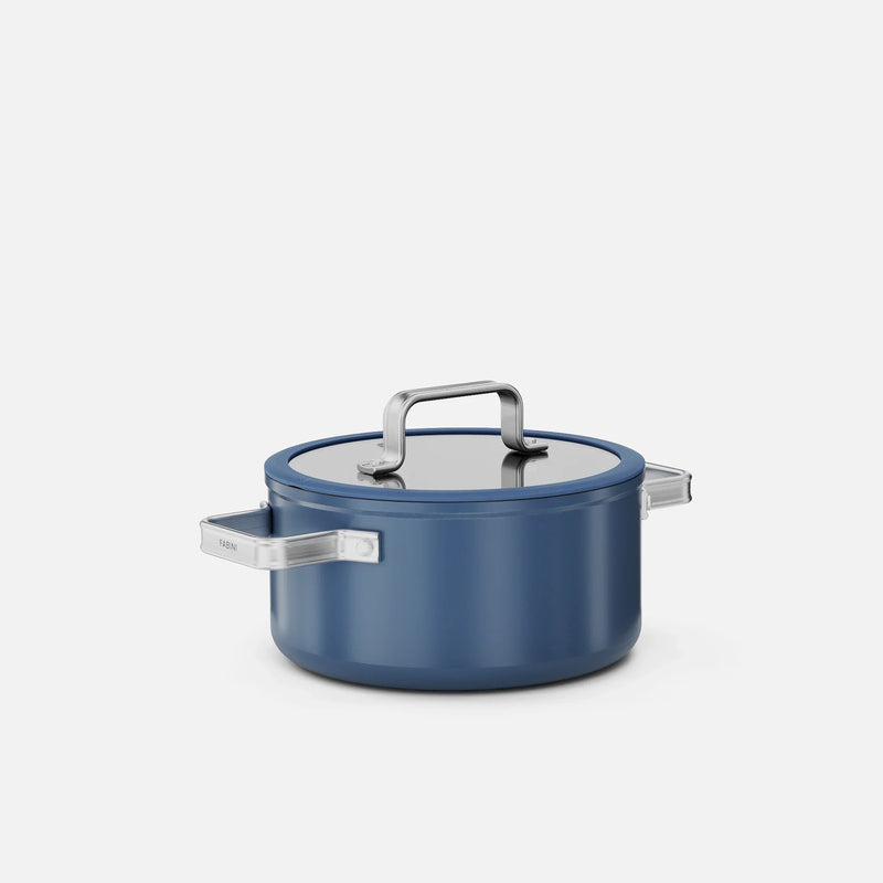 Garnek Meda 5.0 Standard, ø 20 cm (2,6 l) - Garnek z nieprzywierającą powłoką ceramiczną z pokrywką, kolor niebieski