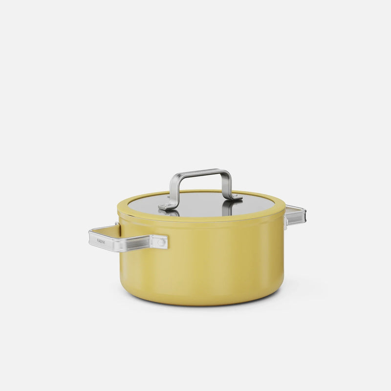 Garnek Meda 5.0 Standard, ø 20 cm (2,6 l) - Garnek z nieprzywierającą powłoką ceramiczną z pokrywką, kolor żółty